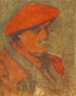 Selbstportrait mit rotem Hut