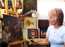 Elvira Chapo in ihren Atelier